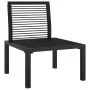 Gartenstuhl mit Kissen, synthetisches Rattan, schwarz und grau von vidaXL, Modulare Sofas für den Außenbereich - Ref: Foro24-...