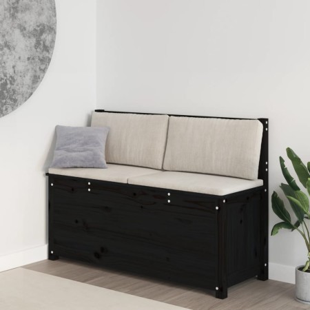 Banco de madera maciza de pino negro 110x41x76,5 cm de vidaXL, Bancos - Ref: Foro24-823558, Precio: 133,62 €, Descuento: %