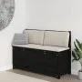 Bank aus massivem Kiefernholz schwarz 110x41x76,5 cm von vidaXL, Banken - Ref: Foro24-823558, Preis: 132,01 €, Rabatt: %