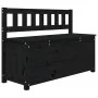 Banco de madera maciza de pino negro 110x41x76,5 cm de vidaXL, Bancos - Ref: Foro24-823558, Precio: 132,01 €, Descuento: %