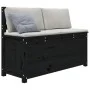 Banco de madera maciza de pino negro 110x41x76,5 cm de vidaXL, Bancos - Ref: Foro24-823558, Precio: 132,01 €, Descuento: %