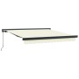 Toldo Retráctil Crema 300 x 250 cm Tela, Metal