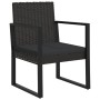 Gartenstuhl mit Kissen synthetisches Rattan schwarz von vidaXL, Gartenstühle - Ref: Foro24-362324, Preis: 74,89 €, Rabatt: %