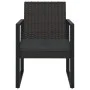 Gartenstuhl mit Kissen synthetisches Rattan schwarz von vidaXL, Gartenstühle - Ref: Foro24-362324, Preis: 71,96 €, Rabatt: %