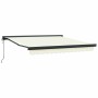 Toldo Retráctil Manual Crema 300 x 250 cm Tela, Metal