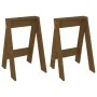 Stools 2 pcs solid honey brown pine wood 40x40x60 cm by vidaXL, Folding stools and chairs - Ref: Foro24-823667, Price: 38,27 ...