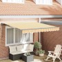 Toldo Retráctil Manual Amarillo y 300x250 cm tela