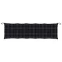 Garden bench cushion in black checkered Oxford fabric 180x50x7 cm by vidaXL, Cushions for chairs and sofas - Ref: Foro24-3616...