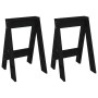 Stools 2 units solid black pine wood 40x40x60 cm by vidaXL, Folding stools and chairs - Ref: Foro24-823668, Price: 38,27 €, D...