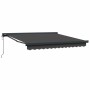 Toldo Retráctil Manual Antracita 300 x 250 cm Tela, Metal