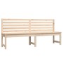Banco de jardín madera maciza de pino 201,5 cm