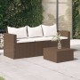 3-Sitzer-Gartensofa mit Kissen Kunstrattanbraun von vidaXL, Outdoor-Sofas - Ref: Foro24-362326, Preis: 198,90 €, Rabatt: %
