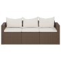 3-Sitzer-Gartensofa mit Kissen Kunstrattanbraun von vidaXL, Outdoor-Sofas - Ref: Foro24-362326, Preis: 198,90 €, Rabatt: %