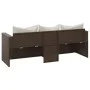 3-seater garden sofa with brown synthetic rattan cushions by vidaXL, Outdoor sofas - Ref: Foro24-362326, Price: 184,72 €, Dis...