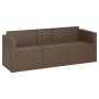 3-Sitzer-Gartensofa mit Kissen Kunstrattanbraun von vidaXL, Outdoor-Sofas - Ref: Foro24-362326, Preis: 198,90 €, Rabatt: %