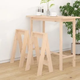 Solid pine wood stools, set of 2, 40x40x75 cm by vidaXL, Folding stools and chairs - Ref: Foro24-823669, Price: 53,07 €, Disc...