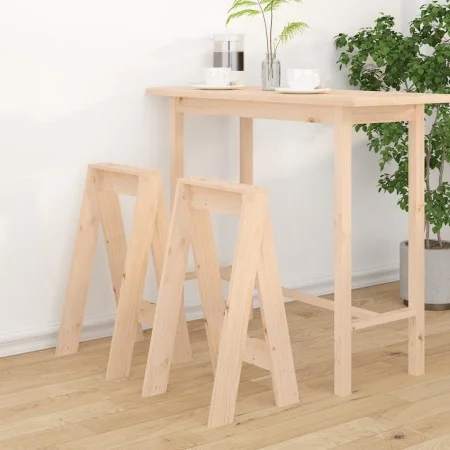 Solid pine wood stools, set of 2, 40x40x75 cm by vidaXL, Folding stools and chairs - Ref: Foro24-823669, Price: 53,07 €, Disc...