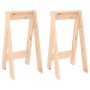 Hocker 2 Einheiten aus massivem Kiefernholz 40x40x75 cm von vidaXL, Klapphocker und Stühle - Ref: Foro24-823669, Preis: 54,04...