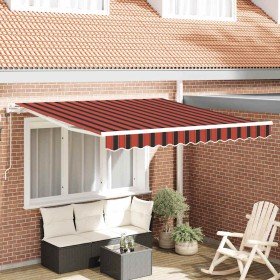 Toldo Retráctil 300 x 250 cm Naranja y marrón Toldo Retráctil 300 x 250 cm Naranja y marrón
