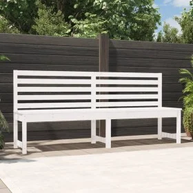 Gartenbank aus massivem weißem Kiefernholz 201,5 cm von vidaXL, Gartenbänke - Ref: Foro24-824047, Preis: 155,44 €, Rabatt: %
