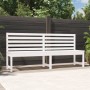 Banco de jardín madera maciza pino blanco 201,5 cm de vidaXL, Bancos de jardín - Ref: Foro24-824047, Precio: 157,76 €, Descue...