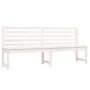 Gartenbank aus massivem weißem Kiefernholz 201,5 cm von vidaXL, Gartenbänke - Ref: Foro24-824047, Preis: 155,44 €, Rabatt: %