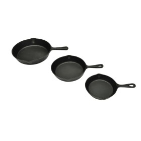 Set of 3 cast iron grill pans by vidaXL, Planks - Ref: Foro24-50122, Price: 45,44 €, Discount: %