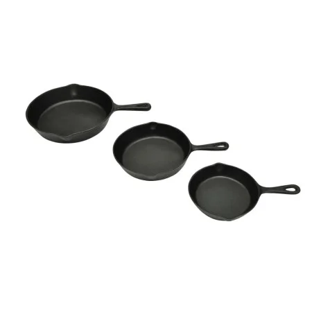 Set de 3 sartenes grill de hierro fundido de vidaXL, Planchas - Ref: Foro24-50122, Precio: 42,56 €, Descuento: %