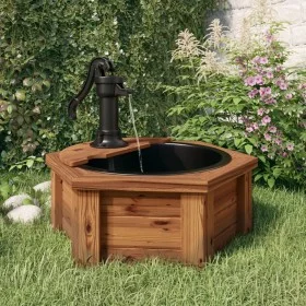 Water fountain with pump solid fir wood 57x57x53 cm by vidaXL, Fountains and waterfalls - Ref: Foro24-363335, Price: 126,66 €...