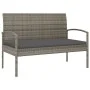 Garden bench with gray synthetic rattan cushion 105 cm by vidaXL, garden benches - Ref: Foro24-362167, Price: 114,67 €, Disco...