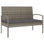 Gartenbank mit Kissen synthetisches Rattan grau 105 cm von vidaXL, Gartenbänke - Ref: Foro24-362167, Preis: 118,79 €, Rabatt: %