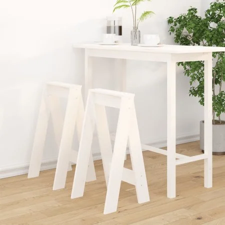 Hocker 2 Einheiten aus massivem weißem Kiefernholz 40x40x75 cm von vidaXL, Klapphocker und Stühle - Ref: Foro24-823670, Preis...