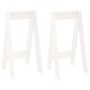 Stools 2 units solid white pine wood 40x40x75 cm by vidaXL, Folding stools and chairs - Ref: Foro24-823670, Price: 54,57 €, D...