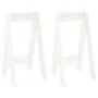 Taburetes 2 unidades madera maciza de pino blanco 40x40x75 cm de vidaXL, Taburetes y sillas plegables - Ref: Foro24-823670, P...