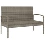 Gartenbank mit Kissen synthetisches Rattan grau 105 cm von vidaXL, Gartenbänke - Ref: Foro24-362167, Preis: 118,79 €, Rabatt: %
