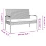 Gartenbank mit Kissen synthetisches Rattan grau 105 cm von vidaXL, Gartenbänke - Ref: Foro24-362167, Preis: 118,79 €, Rabatt: %