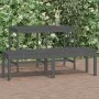 Banco jardín de 2 plazas madera maciza pino gris 159,5x44x45 cm de vidaXL, Bancos de jardín - Ref: Foro24-824013, Precio: 69,...