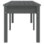 2-seater garden bench solid gray pine wood 159.5x44x45 cm by vidaXL, garden benches - Ref: Foro24-824013, Price: 70,23 €, Dis...