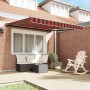 Toldo Retráctil Manual Naranja y Marrón 300x250 cm tela