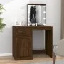 Dressing table with LED oak brown plywood 90x50x132.5cm by vidaXL, Bedroom Dressers - Ref: Foro24-816775, Price: 102,61 €, Di...