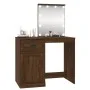 Dressing table with LED oak brown plywood 90x50x132.5cm by vidaXL, Bedroom Dressers - Ref: Foro24-816775, Price: 102,61 €, Di...