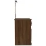 Dressing table with LED oak brown plywood 90x50x132.5cm by vidaXL, Bedroom Dressers - Ref: Foro24-816775, Price: 102,61 €, Di...