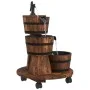 Water fountain with pump and wheels made of fir wood 55x55x80 cm by vidaXL, Fountains and waterfalls - Ref: Foro24-363336, Pr...