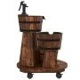 Water fountain with pump and wheels made of fir wood 55x55x80 cm by vidaXL, Fountains and waterfalls - Ref: Foro24-363336, Pr...