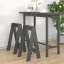 Stools 2 units solid gray pine wood 40x40x75 cm by vidaXL, Folding stools and chairs - Ref: Foro24-823671, Price: 42,37 €, Di...