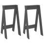 Stools 2 units solid gray pine wood 40x40x75 cm by vidaXL, Folding stools and chairs - Ref: Foro24-823671, Price: 42,37 €, Di...