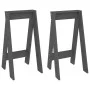 Stools 2 units solid gray pine wood 40x40x75 cm by vidaXL, Folding stools and chairs - Ref: Foro24-823671, Price: 42,37 €, Di...