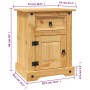 Mesita de noche Corona Range pino mexicano 53x39x66 cm