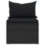 Central garden sofas with 2 black synthetic rattan cushions by vidaXL, Outdoor sofas - Ref: Foro24-362332, Price: 130,87 €, D...