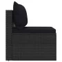 Central garden sofas with 2 black synthetic rattan cushions by vidaXL, Outdoor sofas - Ref: Foro24-362332, Price: 130,87 €, D...